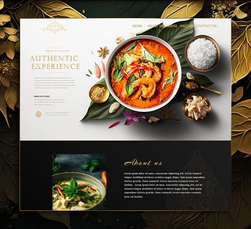 Web Thai Restaurant Design